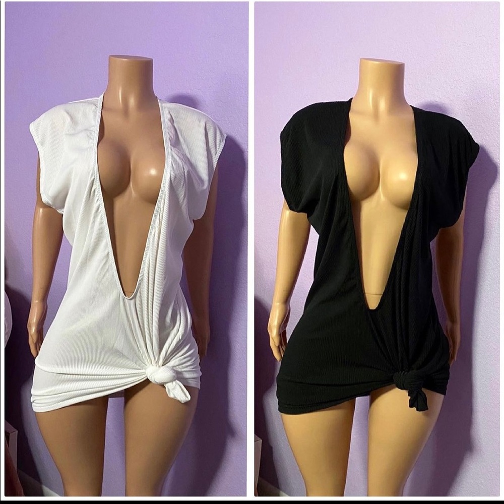 Sexy Tied T-Shirt Dress